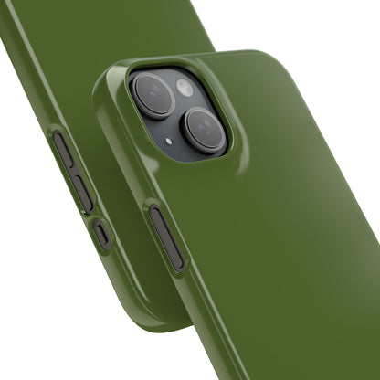 Dark Olive Green iPhone 15 - Slim Phone Case