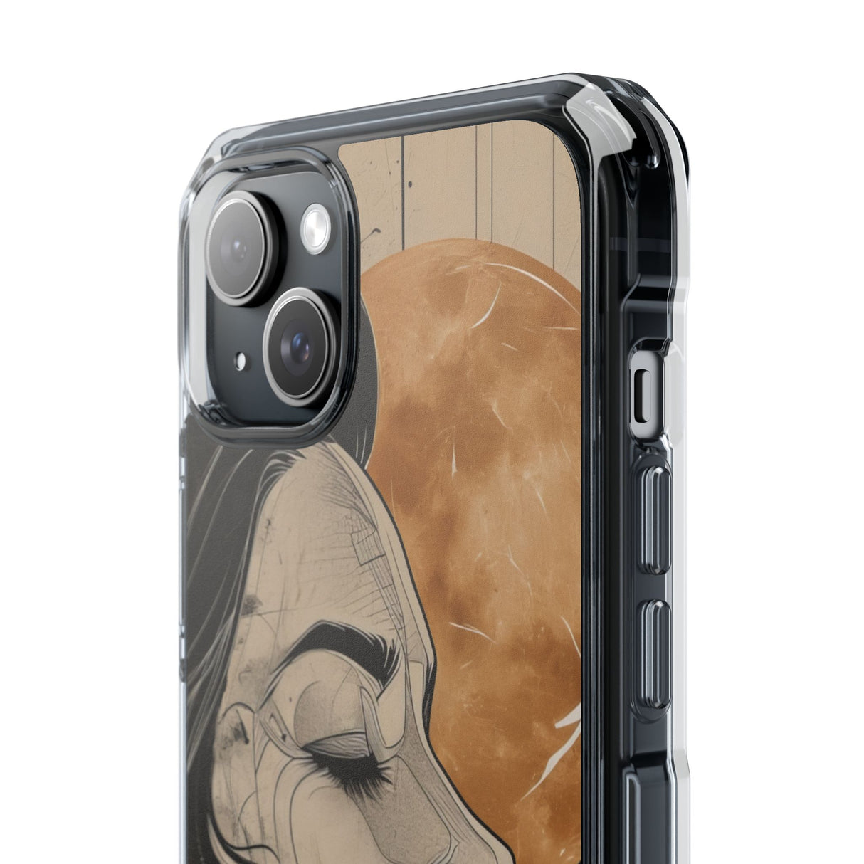 Lunar Introspection - Phone Case for iPhone (Clear Impact - Magnetic)