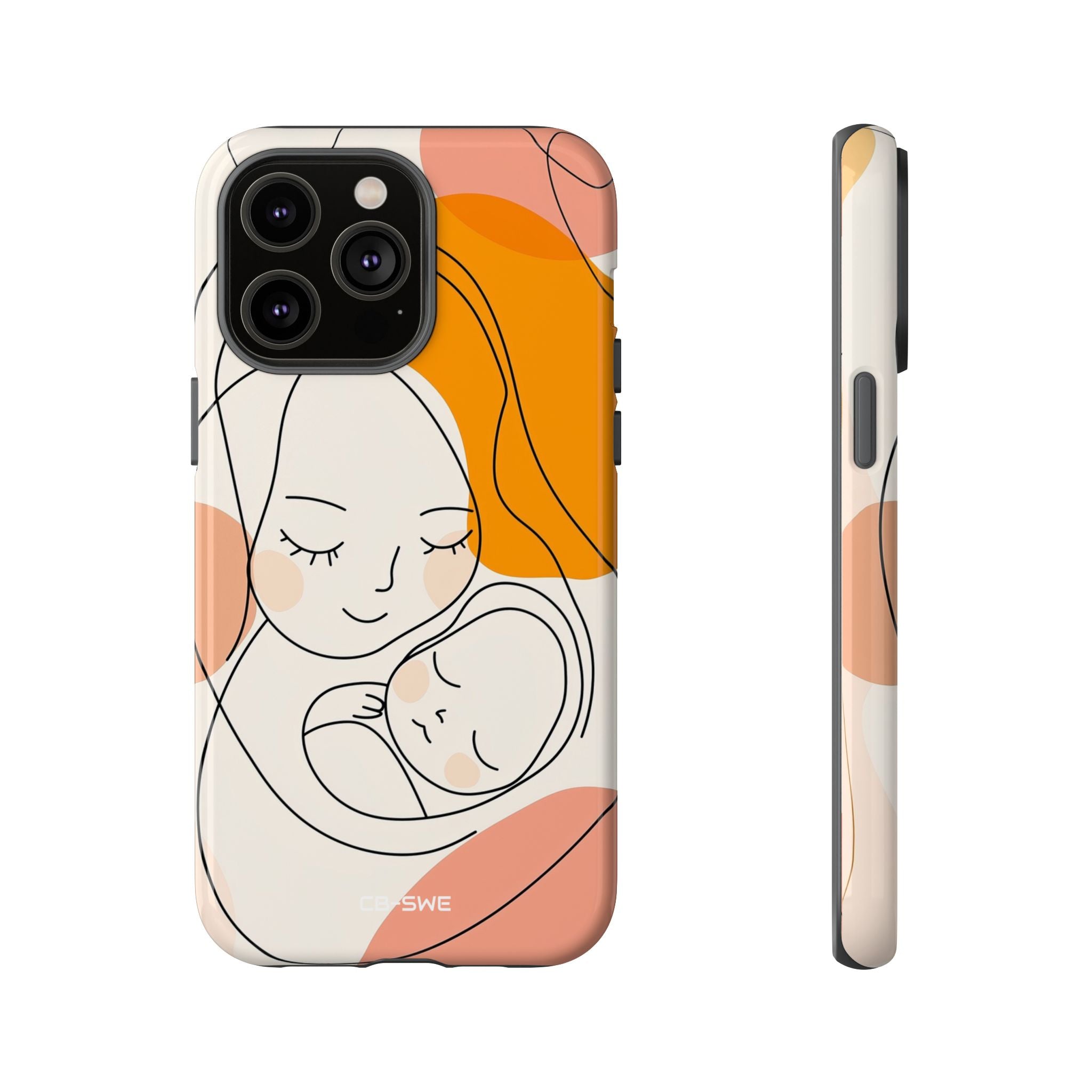 Mother Embraces Child - iPhone Case