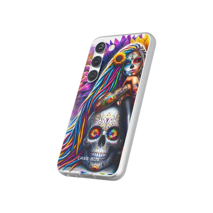 Sunflower Skull Glow Samsung S23 Case - Soft