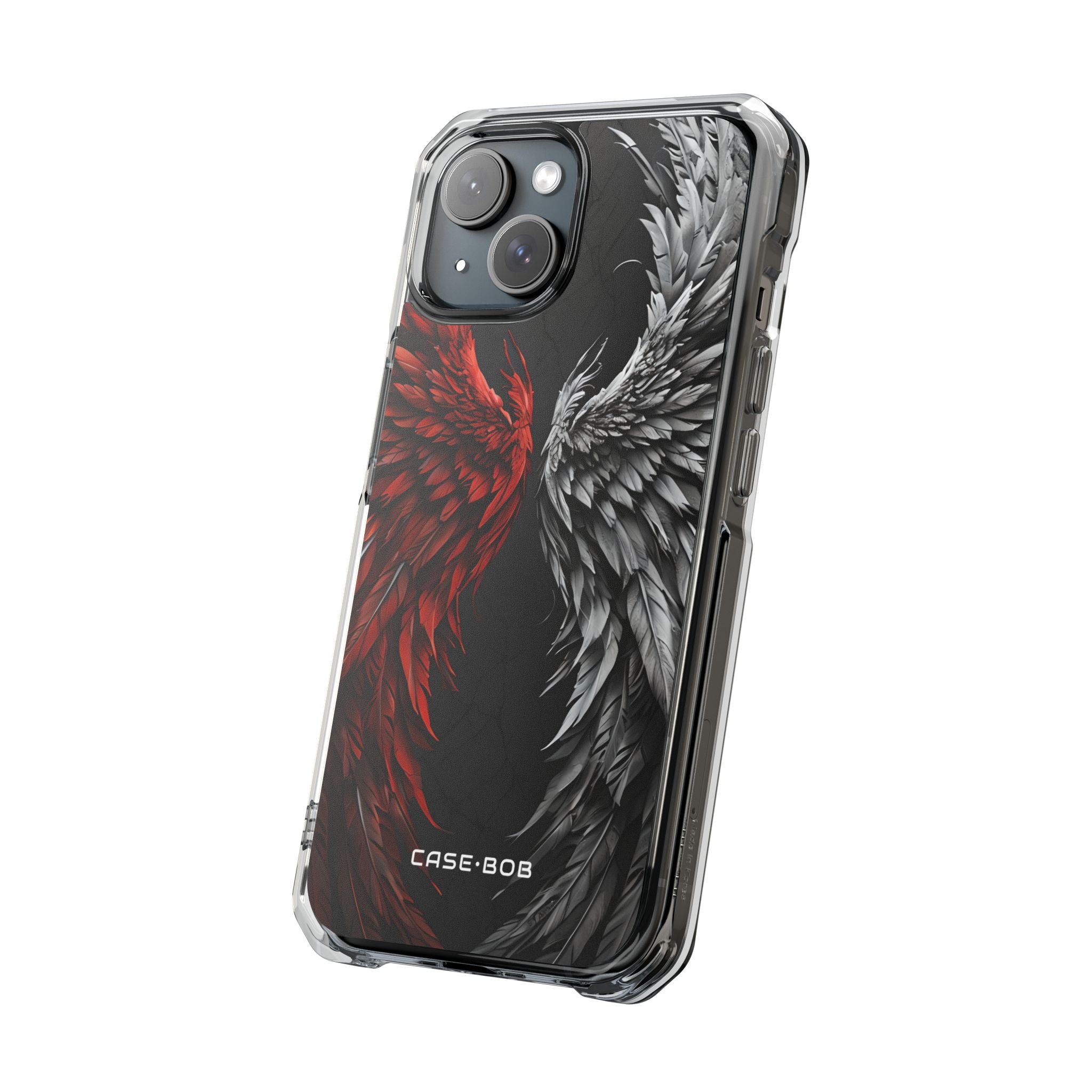 Crimson Silver Wings iPhone 15 Case - Impact