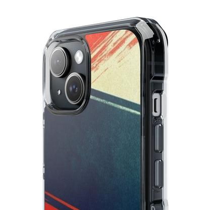 Navy Streak Burst iPhone 15 Case - Impact