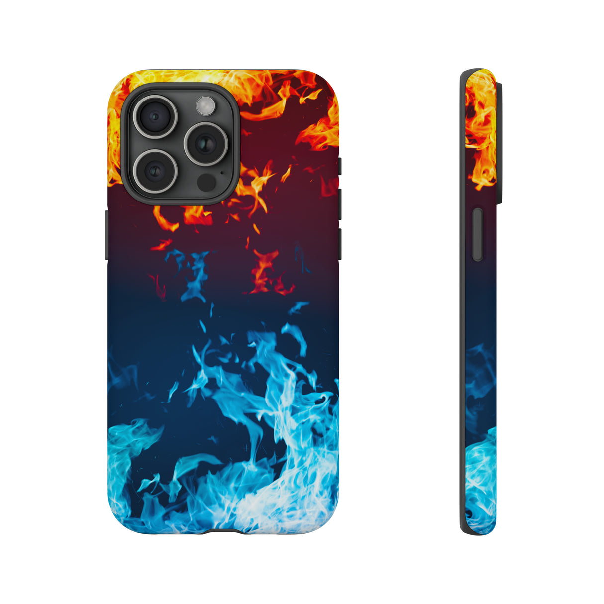 Red & Blue Flames - Protective Phone Case