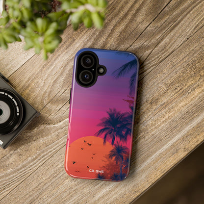 Tropical Sunset Silhouettes - iPhone Case