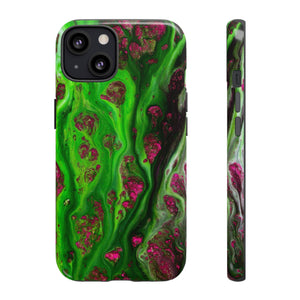 Toxic Green Ink Art iPhone Case (Protective) iPhone 13 Glossy Phone Case