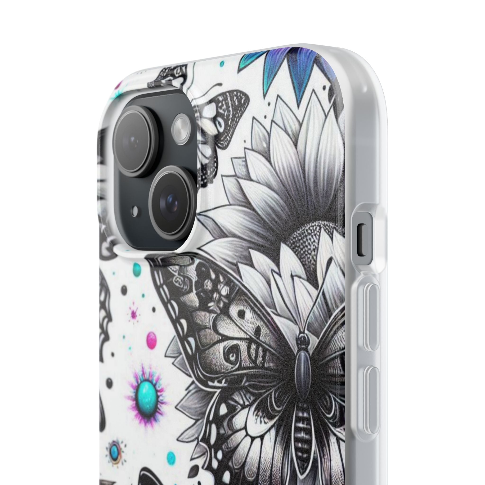 Butterfly Bloom iPhone 15 Case - Soft