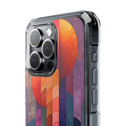 Purple Orange Abstract - Clear Impact iPhone 15 Phone Case