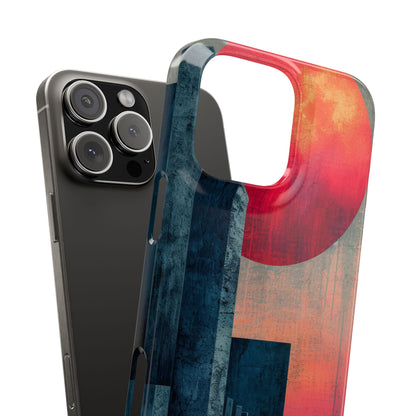 Abstract Geometric Skyline - Slim iPhone 16 Phone Case