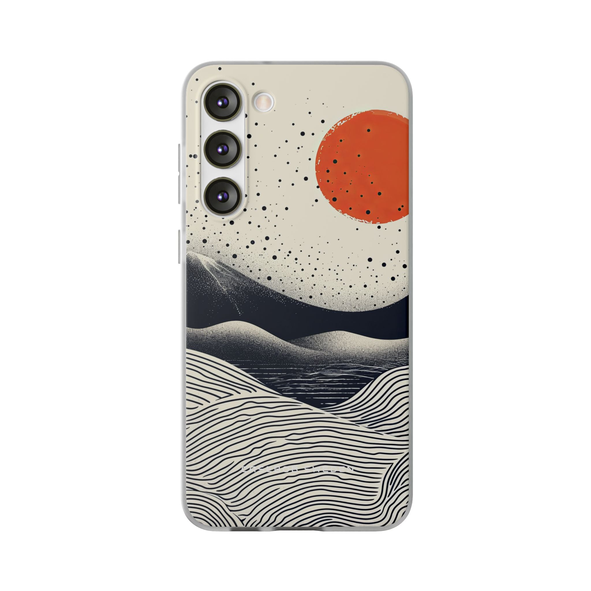 Red Sun Over Flowing Horizons Samsung S23 - Flexi Phone Case