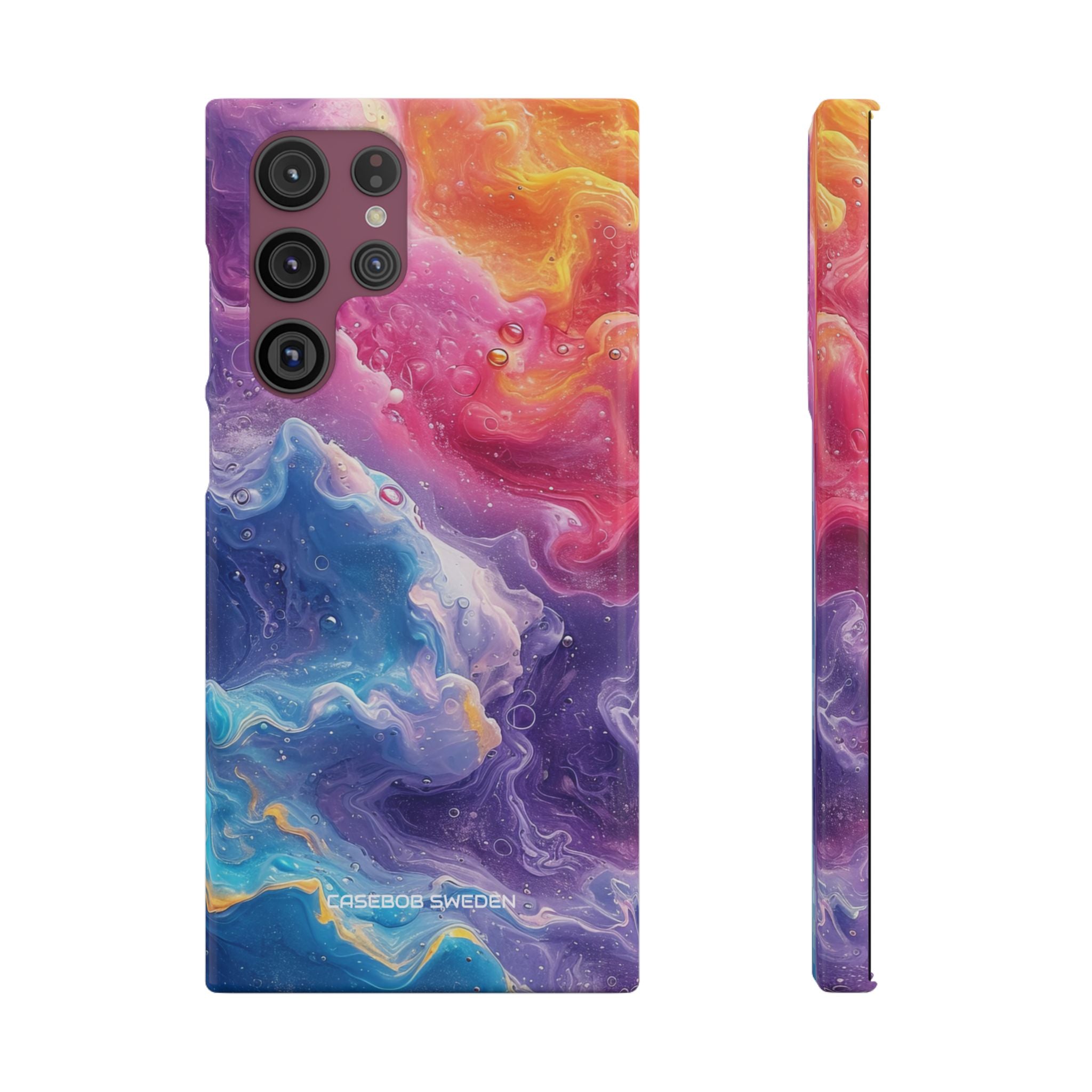 Abstract Blue Pink Waves - Slim Samsung S22 Phone Case