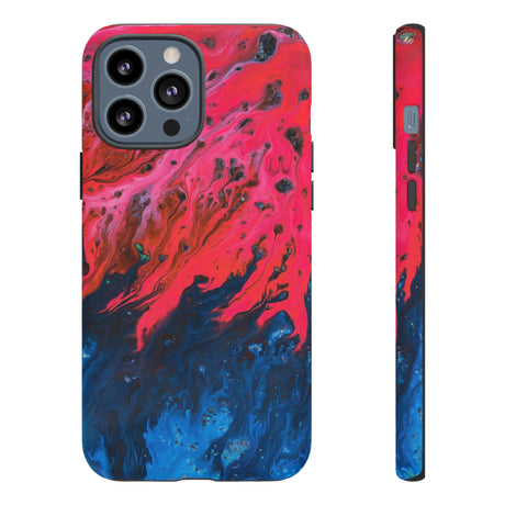 Bright Pink River Ink Art iPhone Case (Protective) iPhone 13 Pro Max Matte Phone Case