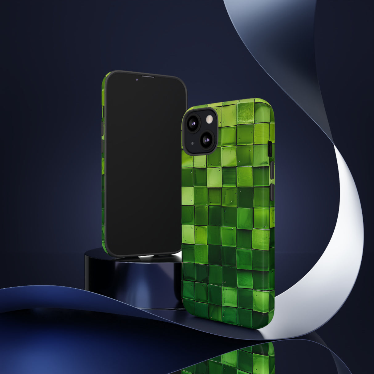 Emerald Square: Green Gradient - Protective Phone Case