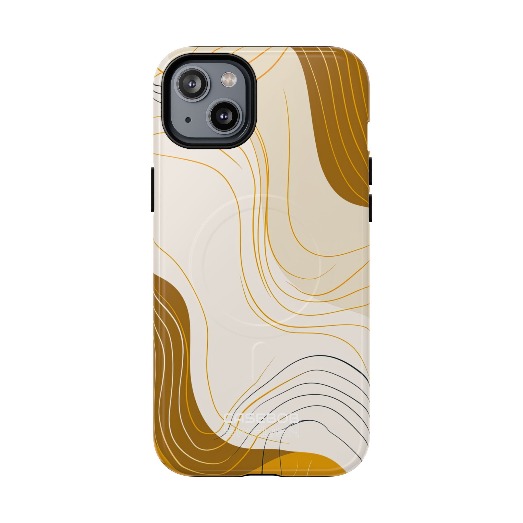 Golden Flow Lines iPhone 14 - Tough+