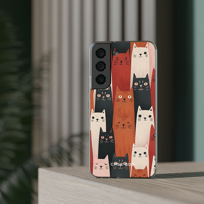 Elongated Cats Black Samsung S22 - Soft