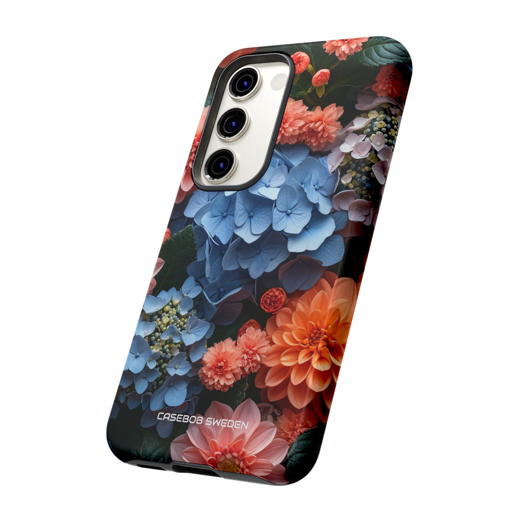 Blue Floral Bliss - Tough Samsung S23 Phone Case