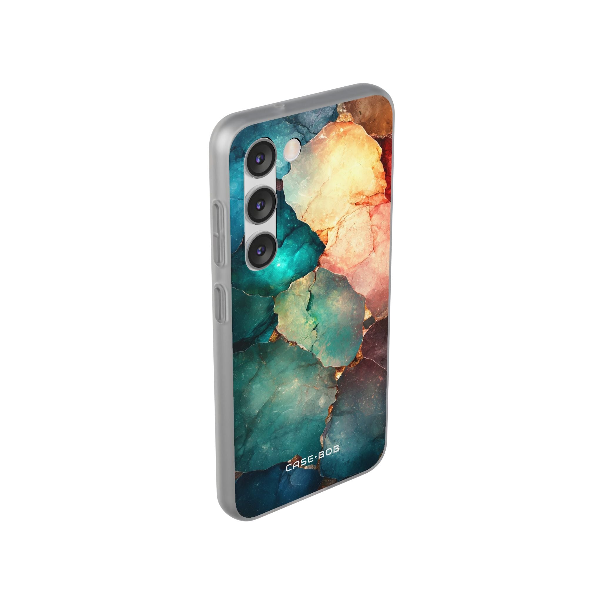 Teal Mosaic Veins Samsung S23 Case - Soft