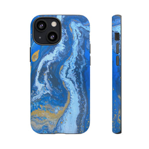 Acrylic Blue Gold - Protective Phone Case