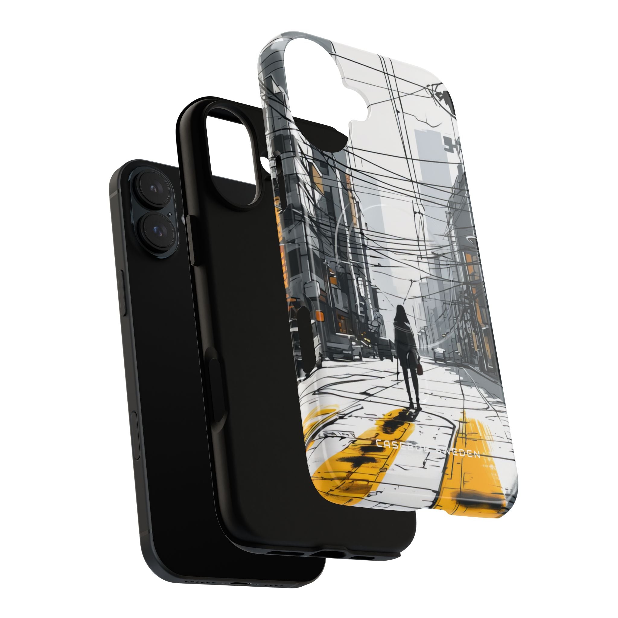 Urban Noir Streetscape iPhone 16 | Tough+ Phone Case