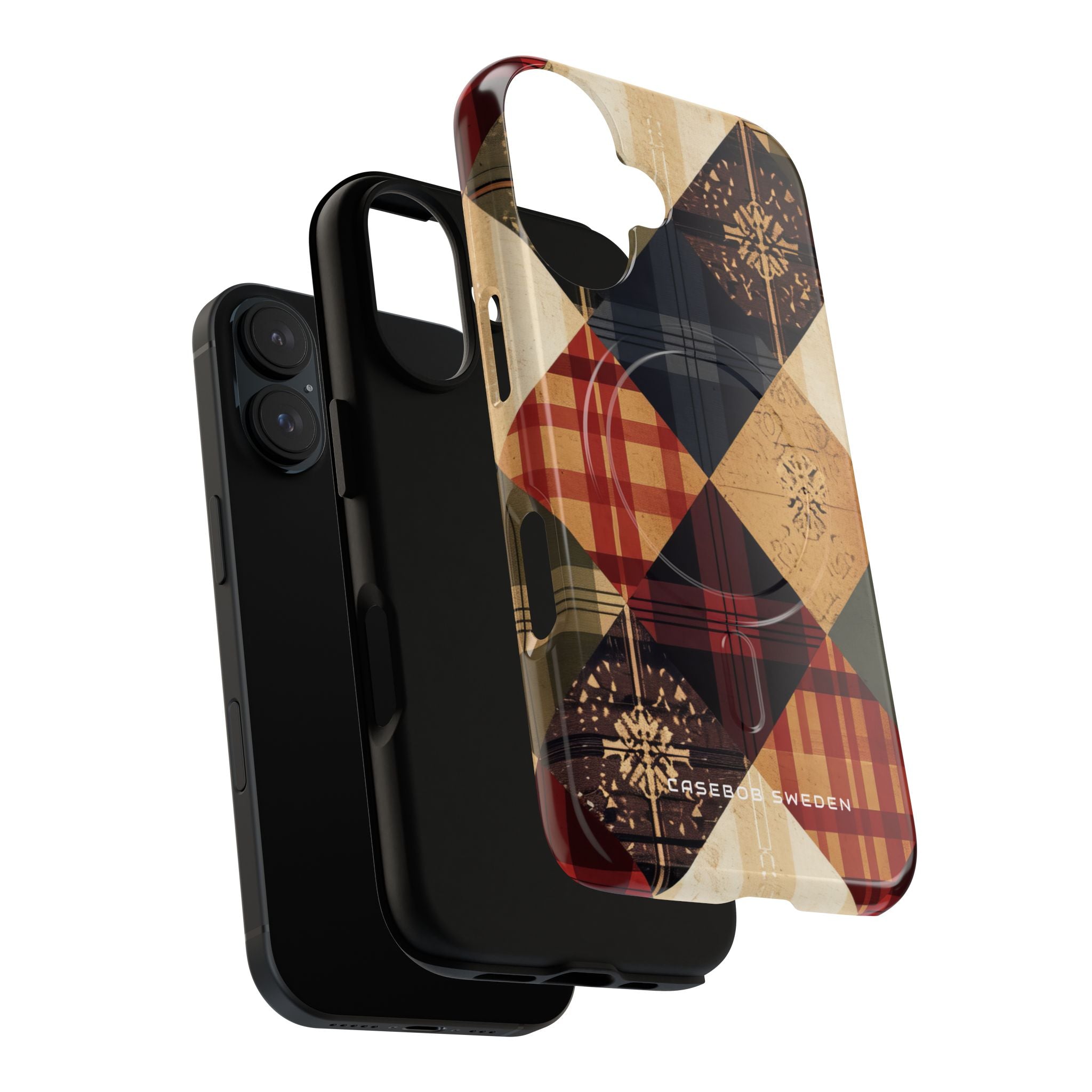 Rustic Geometric Patchwork Harmony iPhone 16 | Tough+ Phone Case