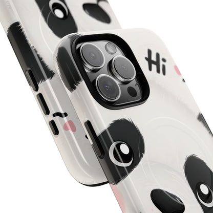 Adorable Panda Playful Hi Text Phone iPhone 16 - Tough+