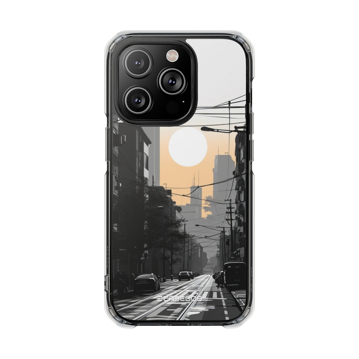 Urban Serenity Glow - Phone Case for iPhone (Clear Impact - Magnetic)