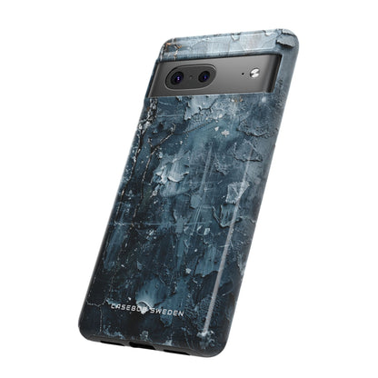 Weathered Blue Tapestry with Cracked Layers Google Pixel 7 - Tough Phone Case