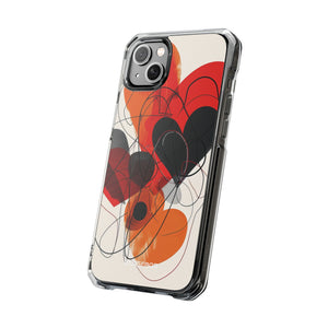 Fiery Hearts - Phone Case for iPhone (Clear Impact - Magnetic)