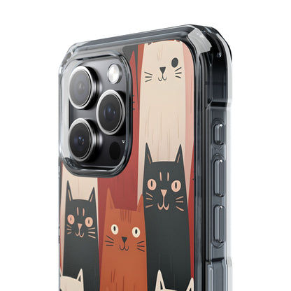 Elongated Cats Black iPhone 15 Pro Max Case - Impact