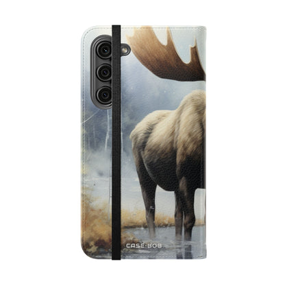 Misty Moose Reflection - Samsung S23+ Case - Wallet