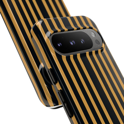 Golden Stripes Google Pixel 9 Pro Case - Tough