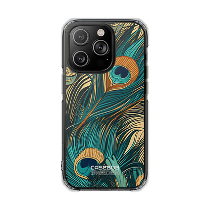 Peacock Feather Whirl iPhone 14 - Impact Clear+
