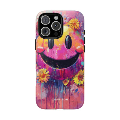 Smiley Bloom iPhone 16 Pro Max Case - Tough