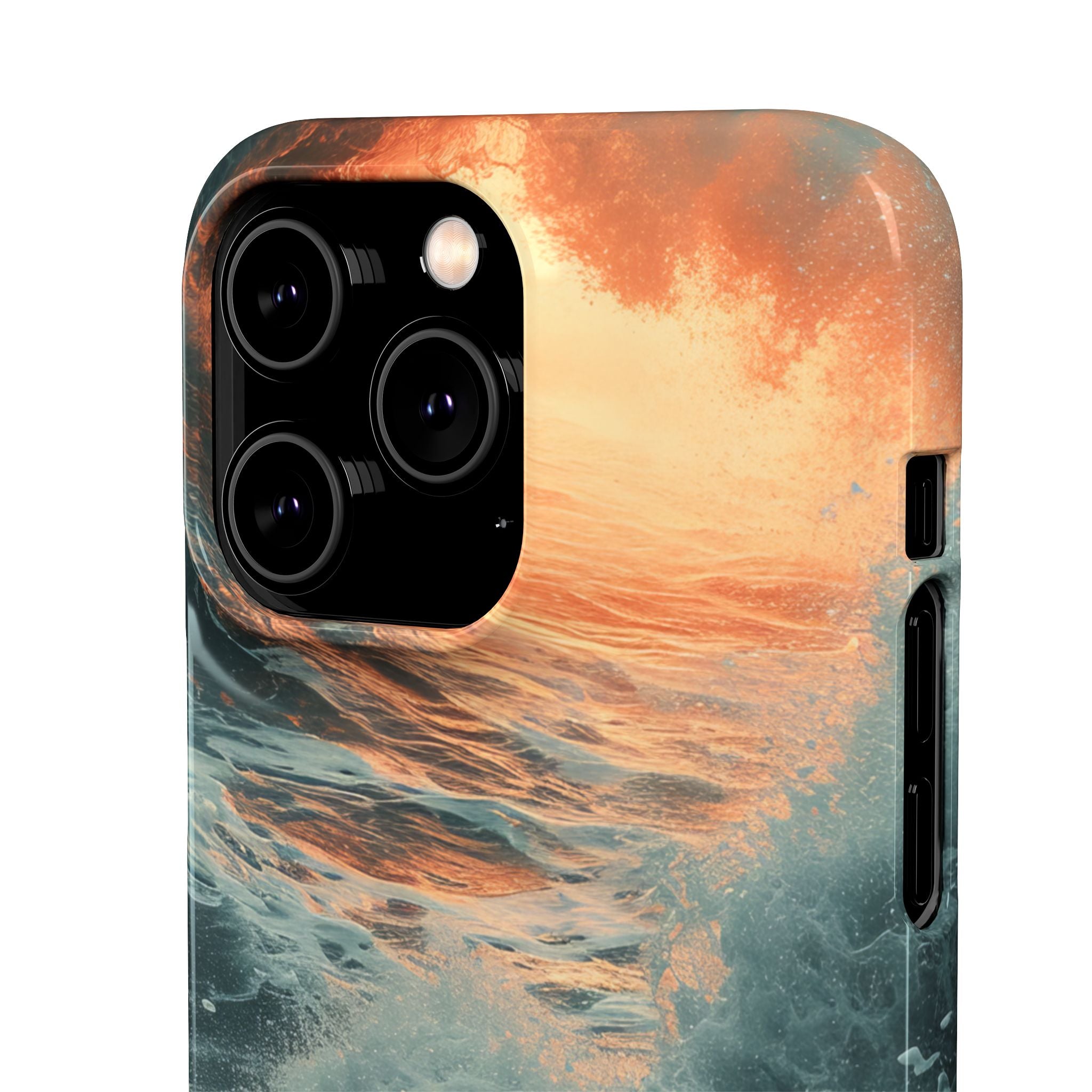 Fiery Wave Power - Slim iPhone 14 Phone Case