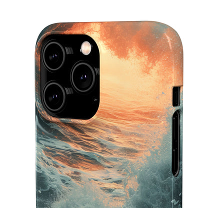 Fiery Wave Power - Slim iPhone 14 Phone Case