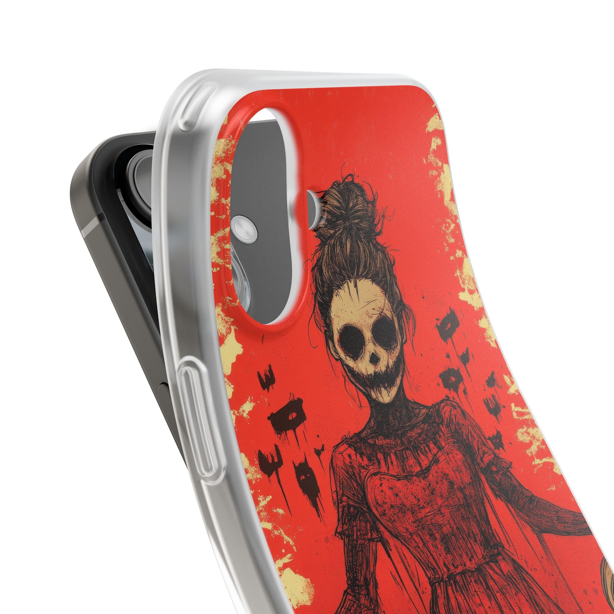 Haunting Scarlet Descent iPhone 16 - Flexi Phone Case