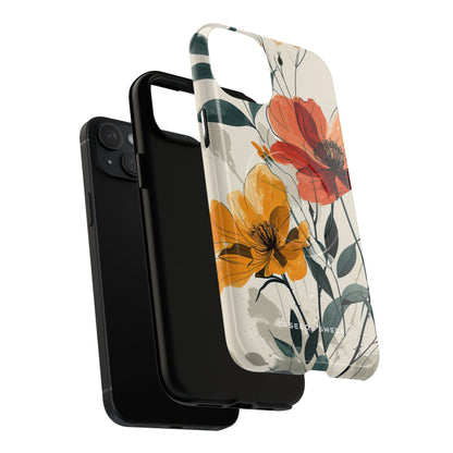 Elegant Floral Harmony iPhone 15 | Tough+ Phone Case