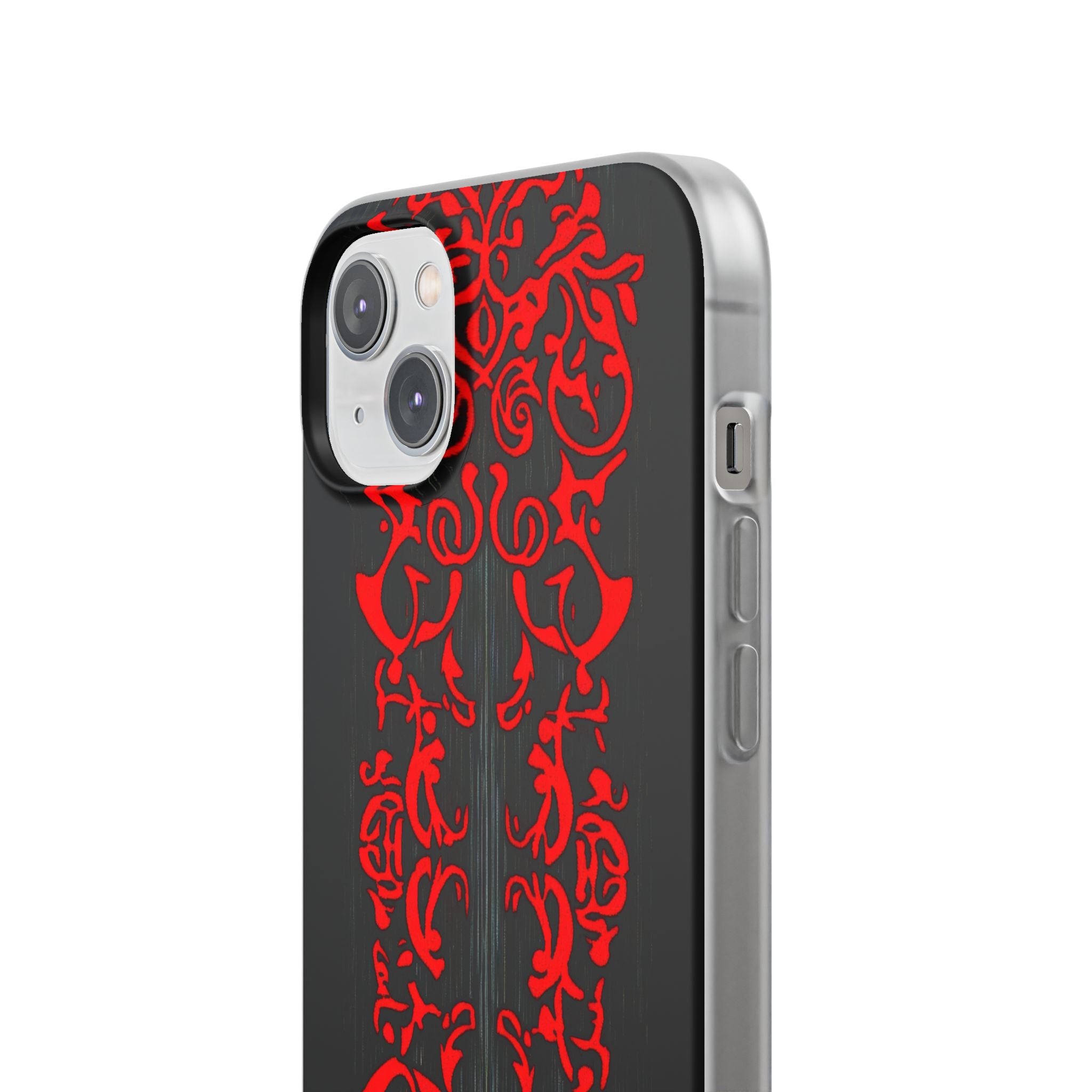 Crimson Spiral iPhone 14 Plus Case - Soft