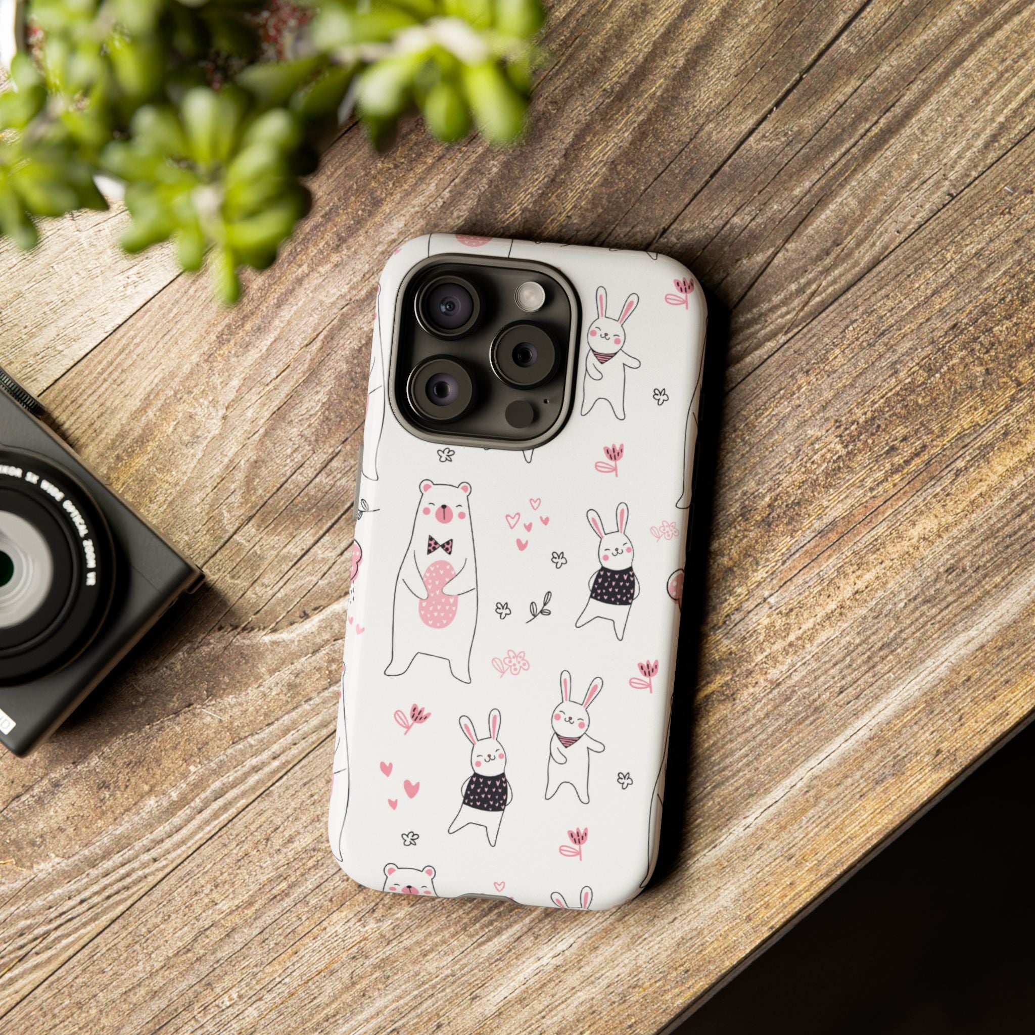 Bears Dance Playfully - iPhone Case