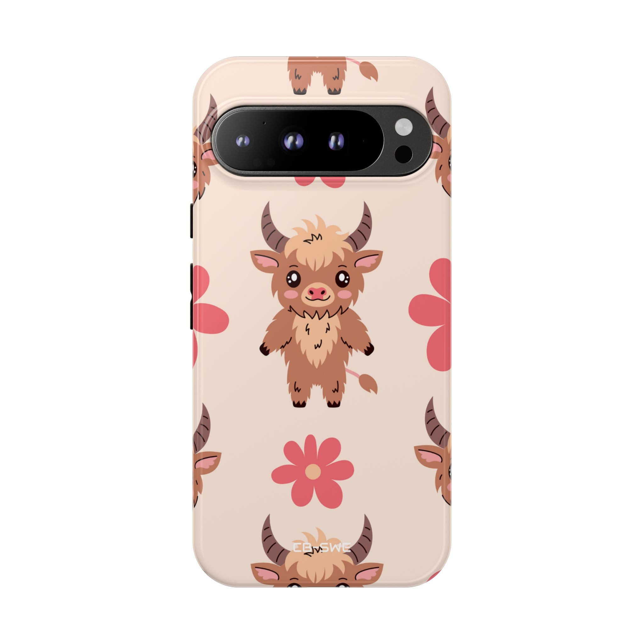 Cute Cattle & Flowers - Google Pixel Case