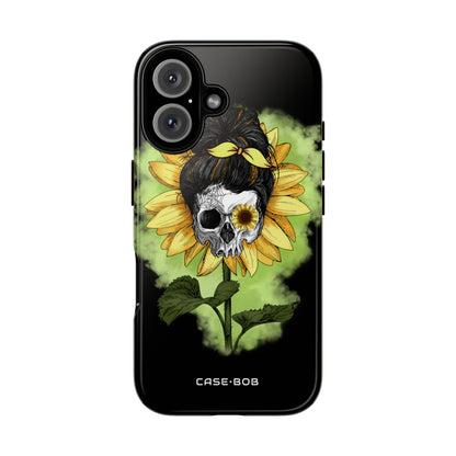 Sunflower Skull iPhone 16 Pro Case - Tough