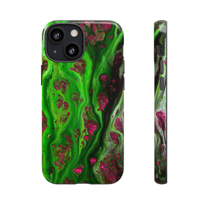 Toxic Green Ink Art iPhone Case (Protective) iPhone 13 Mini Glossy Phone Case