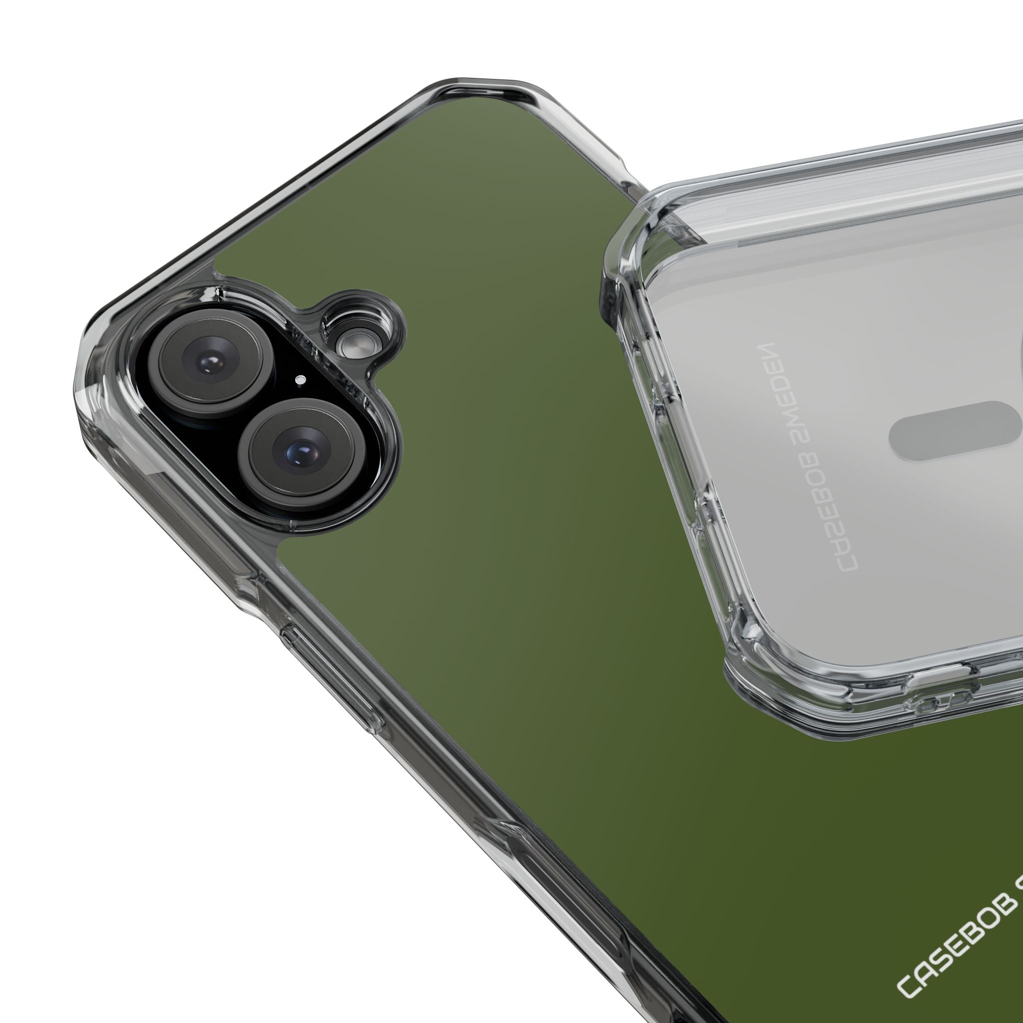 Dark Moss Green | Phone Case for iPhone (Clear Impact Case - Magnetic)