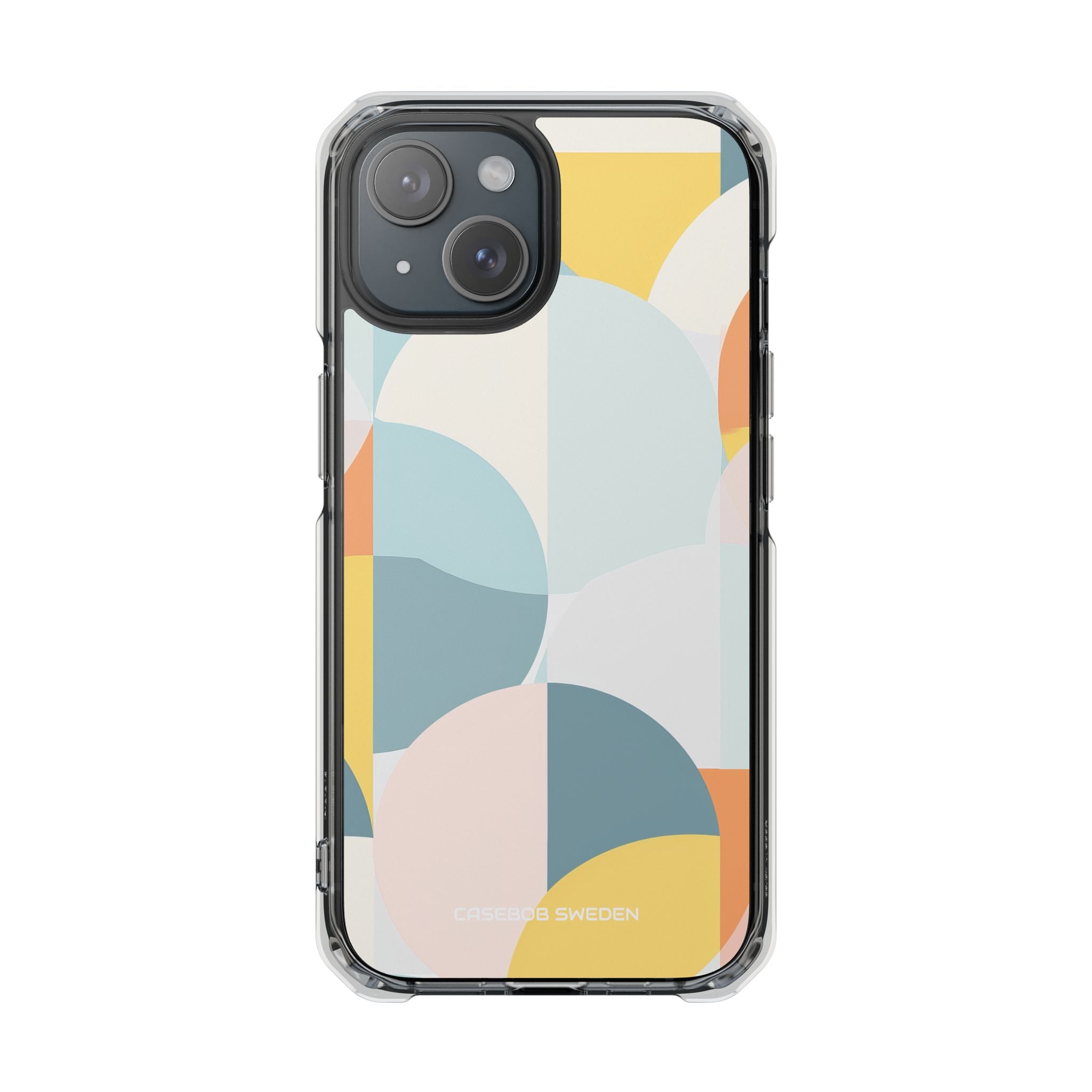 Abstract Geometric Calm - Clear Impact iPhone 15 Phone Case