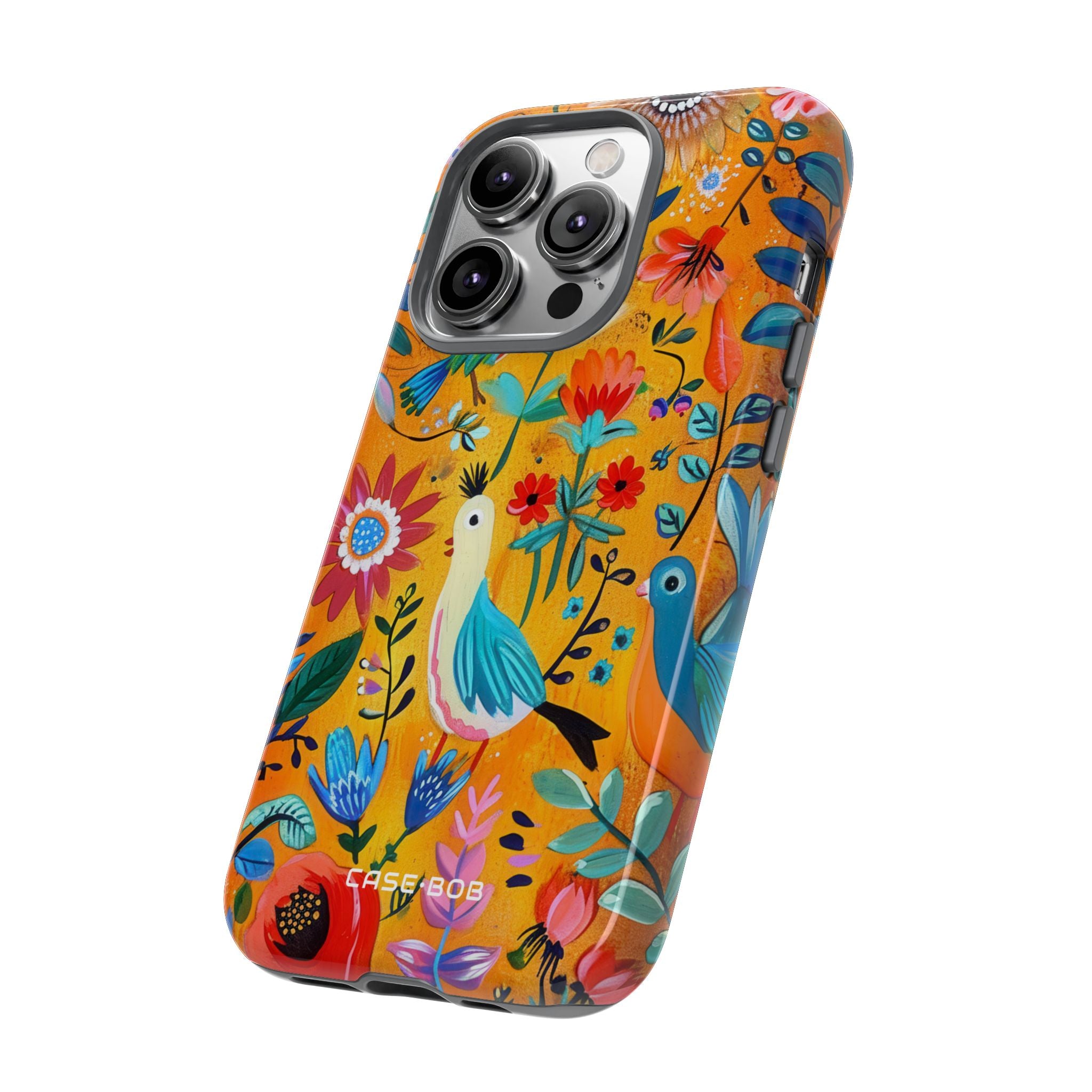 Colorful Birds Bloom iPhone 14 Pro Case - Tough