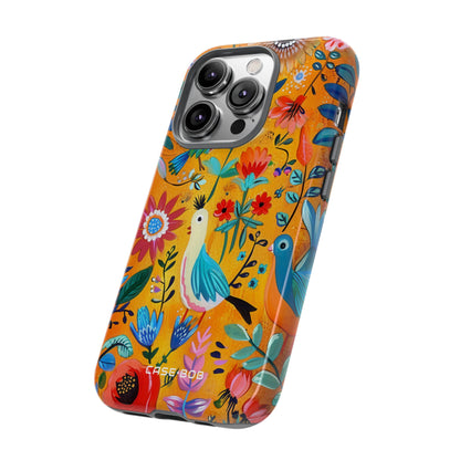 Colorful Birds Bloom iPhone 14 Pro Case - Tough