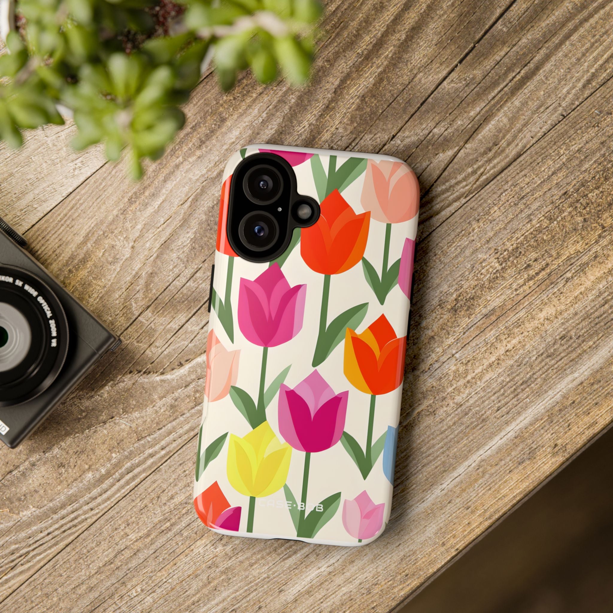 Tulip Harmony Green iPhone 16 Plus Case - Tough