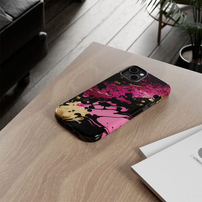 Dynamic Splatter Elegance - iPhone Case