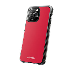 Crimson Red | Phone Case for iPhone (Clear Impact Case - Magnetic)