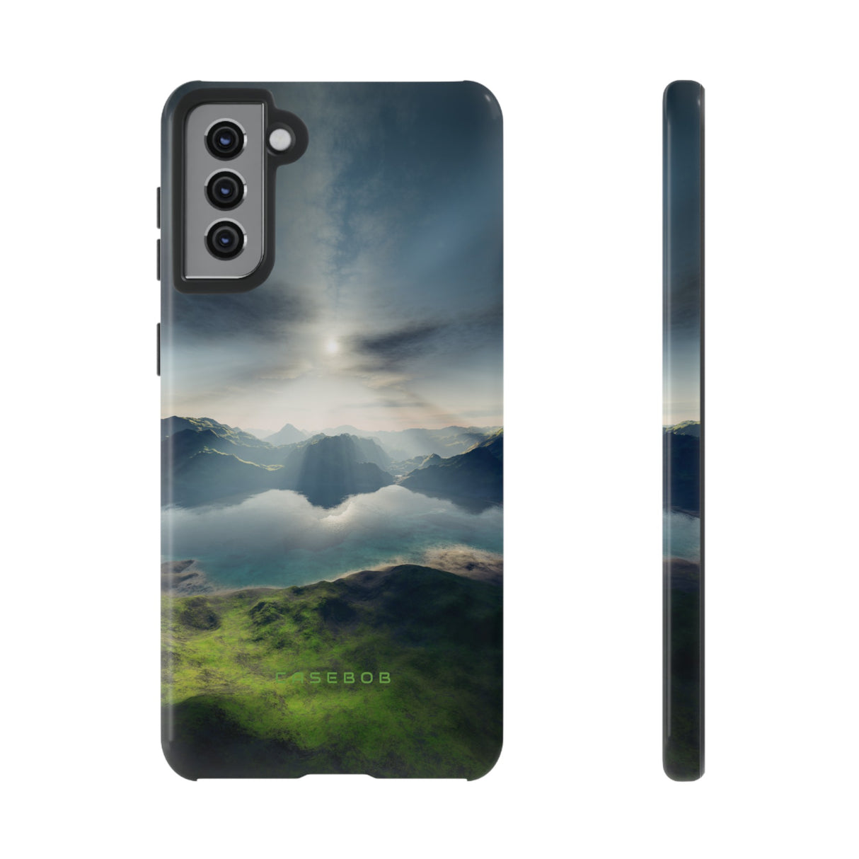 Landscape with Lake & Sun - Protective Phone Case