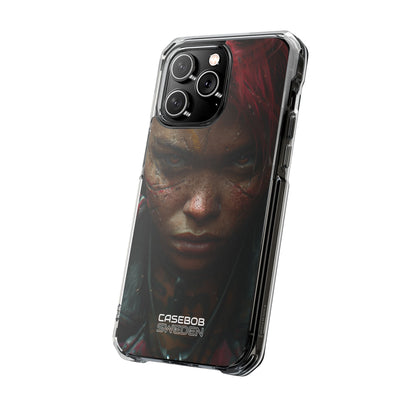 Cyberpunk Rebel Portrait iPhone 14 - Impact Clear+